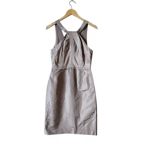 J. Crew Dress Silk SHEATH Pencil Sleeveless Career to Evening Size-6 Petite - Picture 1 of 3